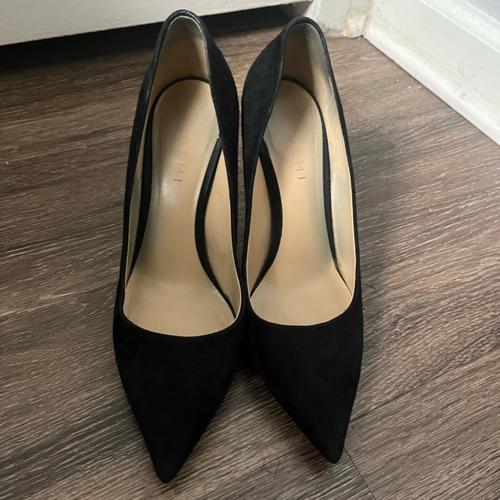 M Gemi Black Suede Pumps Size 37.5